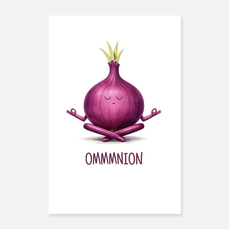 OMMMNION – Oignon méditant Poster 40 x 60 cm