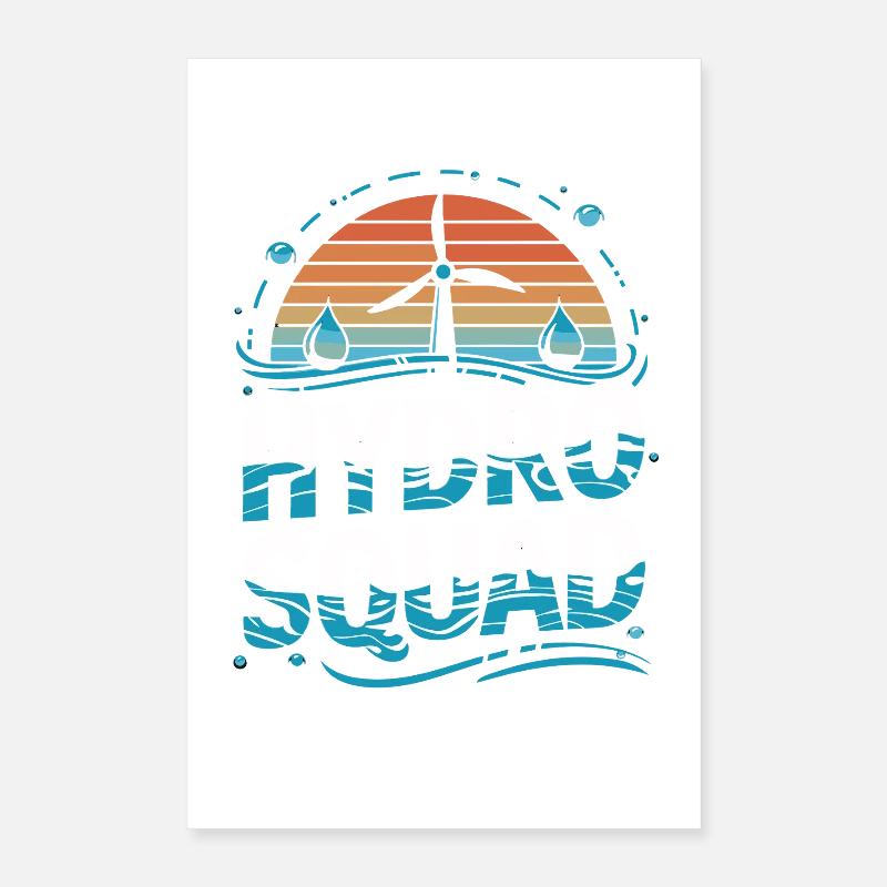 Hydro Squad Renewable Energy Hydropower Poster 16" x 24" (40x60 cm)