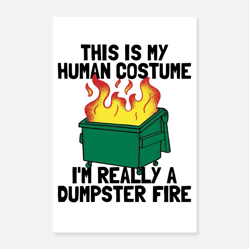 C’est drôle que ce soit mon costume humain pour le ton déchet Poster 40 x 60 cm