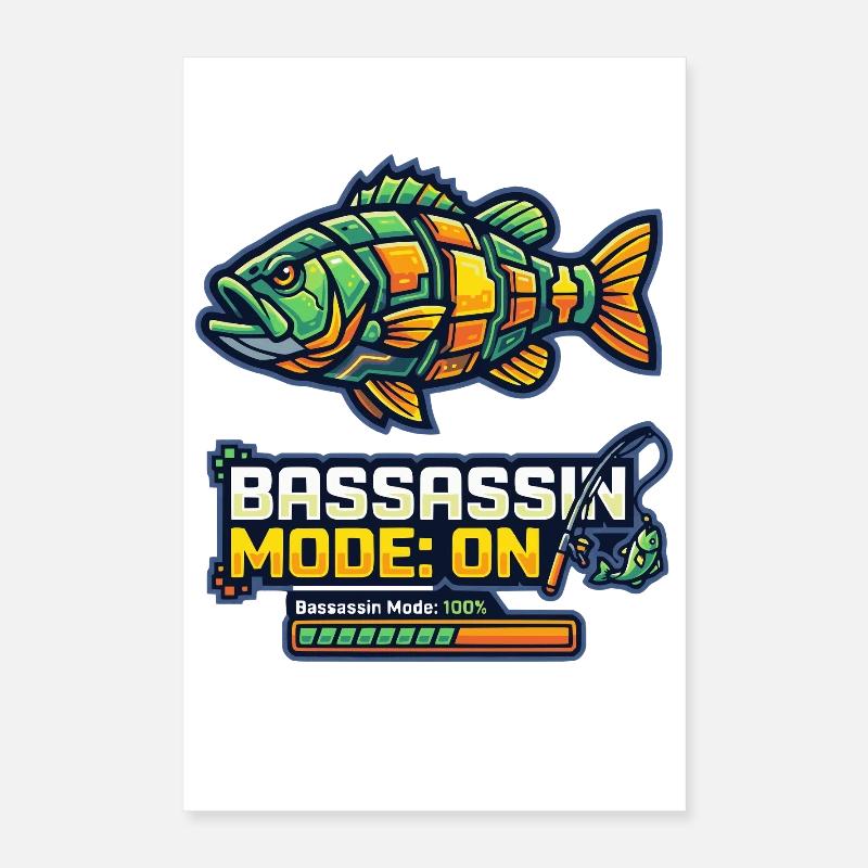 Mode Bassassin sur la conception des pêcheurs Poster 40 x 60 cm