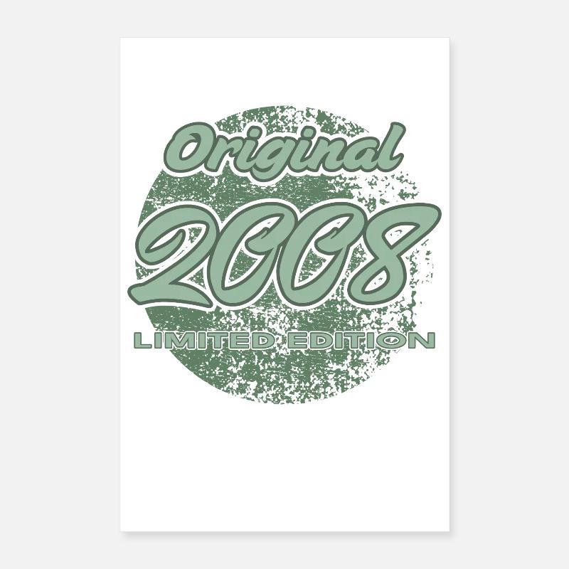 18. Geburtstag 2008 Jungen und Mädchen Geschenk Poster 40x60 cm