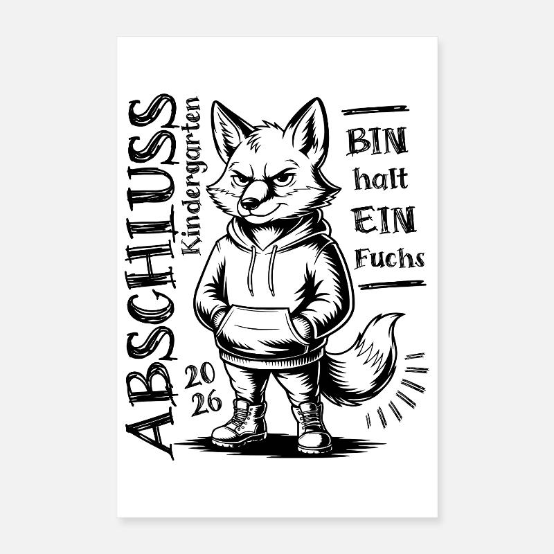 Graduation 2026 Kindergarten - I'm just a fox Poster 16" x 24" (40x60 cm)