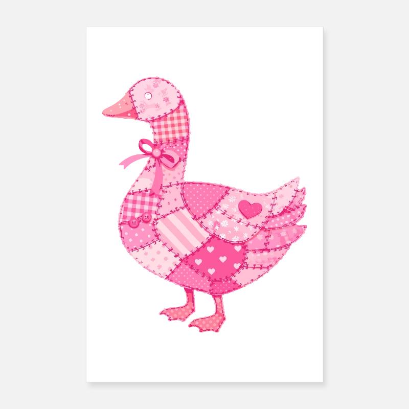 Canard Rose Patchwork Poster 40 x 60 cm