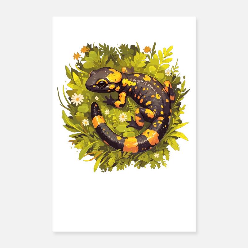 Salamandre de feu Salamandre Poster 40 x 60 cm