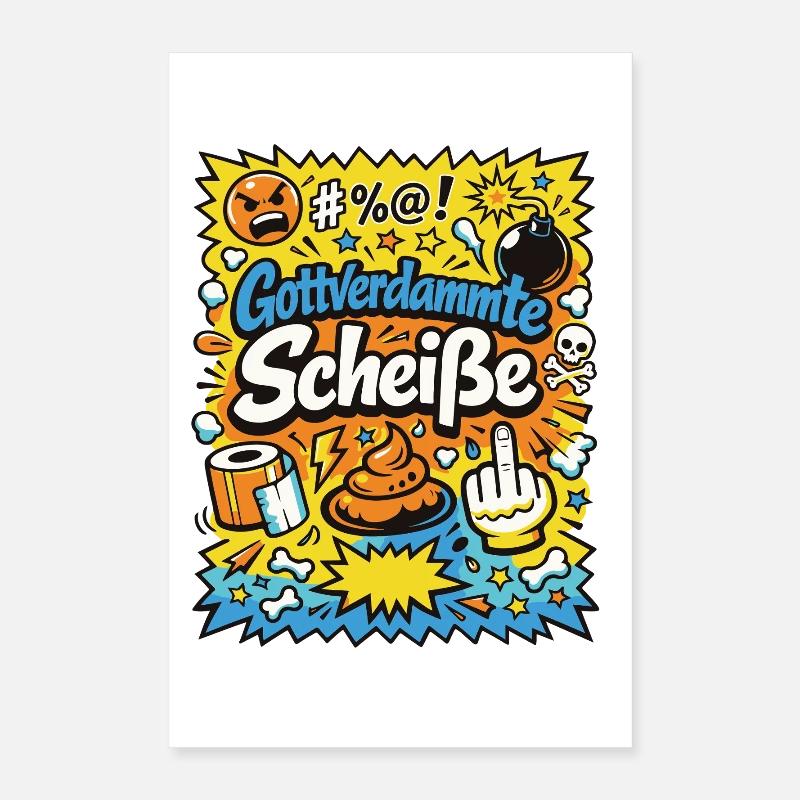 Gottverdammte Scheiße! Comic-Explosion Poster 40x60 cm