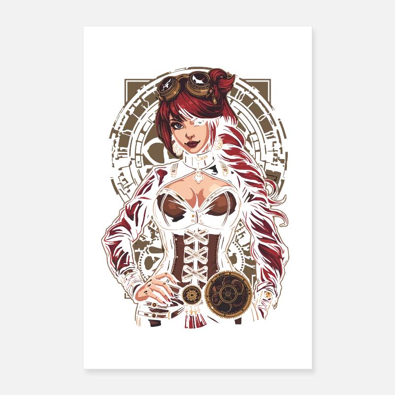 Femmes Steampunk Magnifiques Steampunk Poster 40 x 60 cm