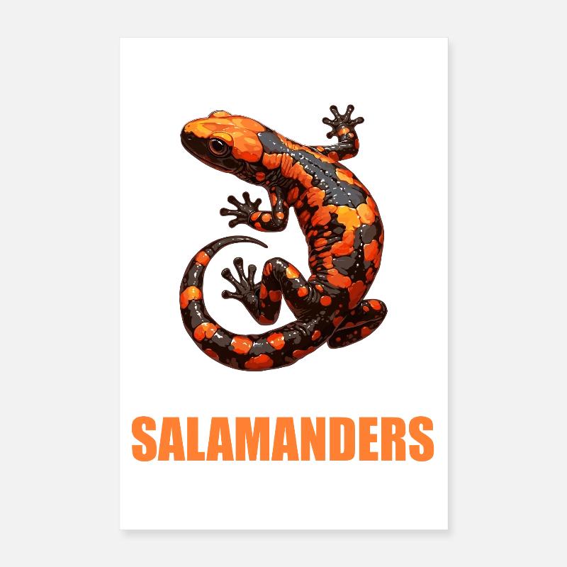 Feuersalamander Salamander Poster 40x60 cm
