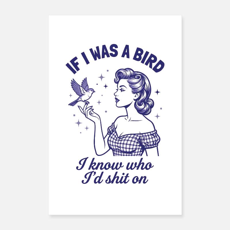 Real Revenge Bird Retro Statement Poster 16" x 24" (40x60 cm)