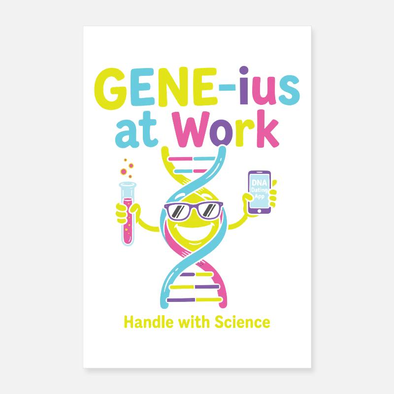 GENE ius at work Science Humor Poster 40x60 cm