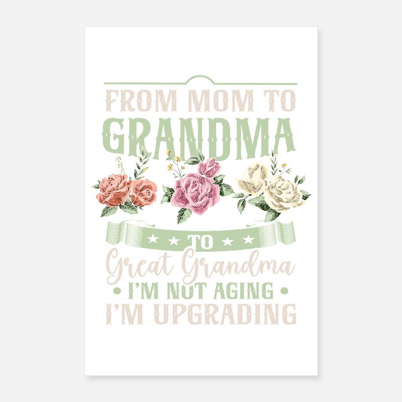 Von Mama zu Oma Großmama Großmutter Muttertag Poster 40x60 cm