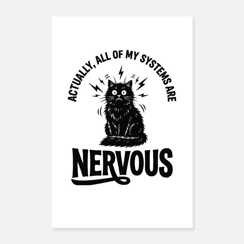 Vraie ironie : déclaration sur le système nerveux du chat Poster 40 x 60 cm