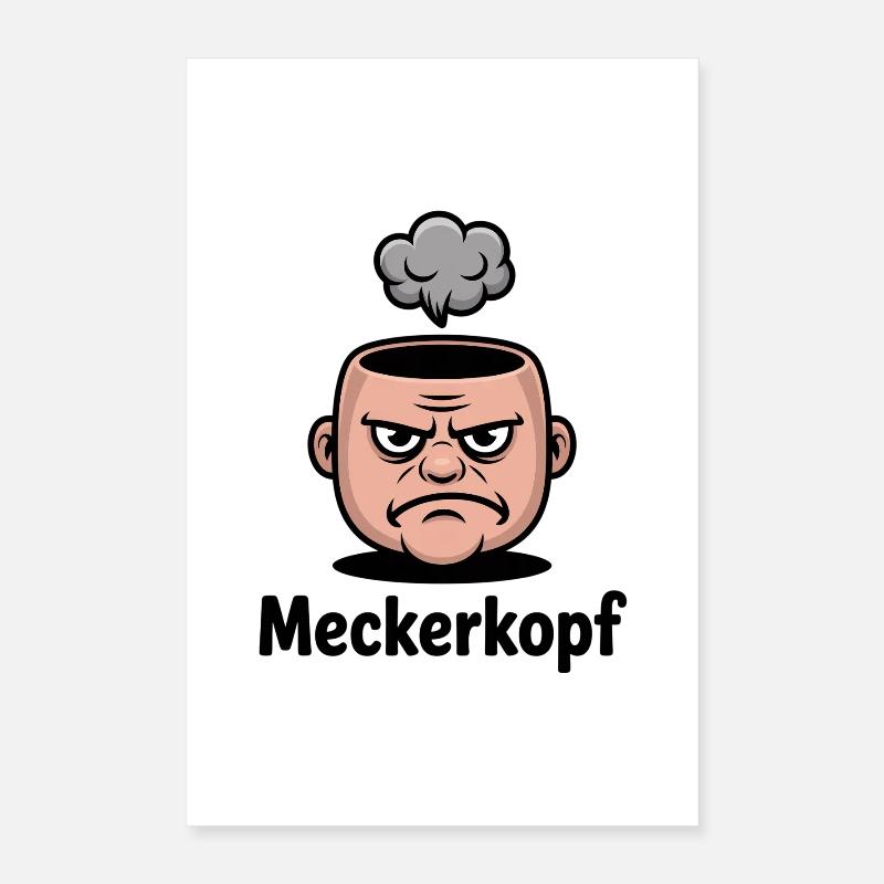 Complainer Annoyed Grumpy Comic Face Poster 16" x 24" (40x60 cm)