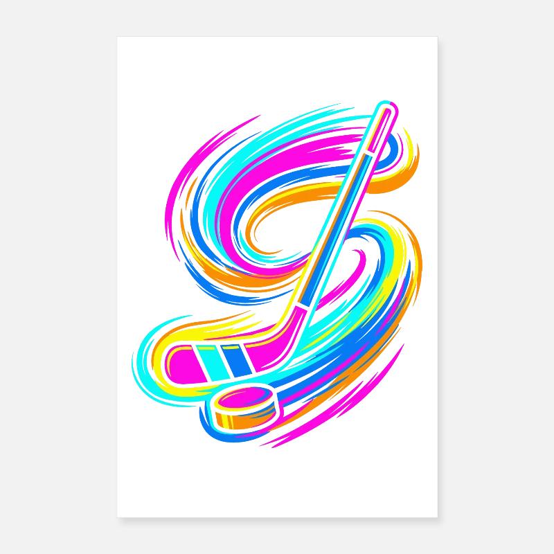 Eishockeyschläger Poster 40x60 cm