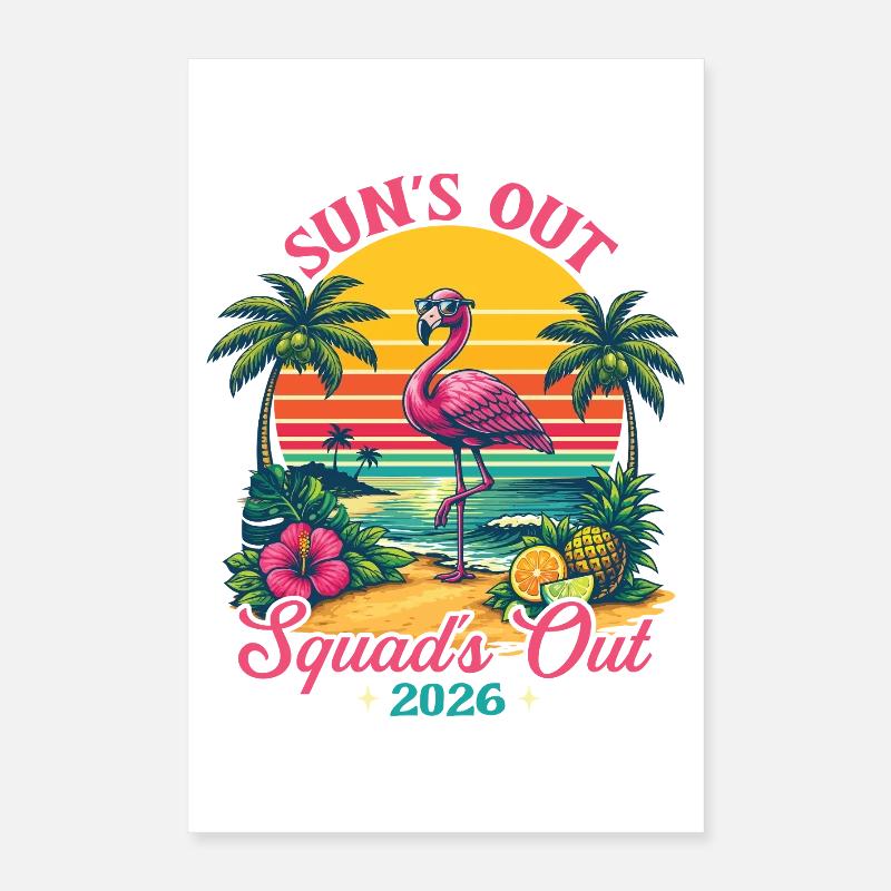 Suns Out Squads Out 2026 Spring Break Cruise Fun Poster 40 x 60 cm