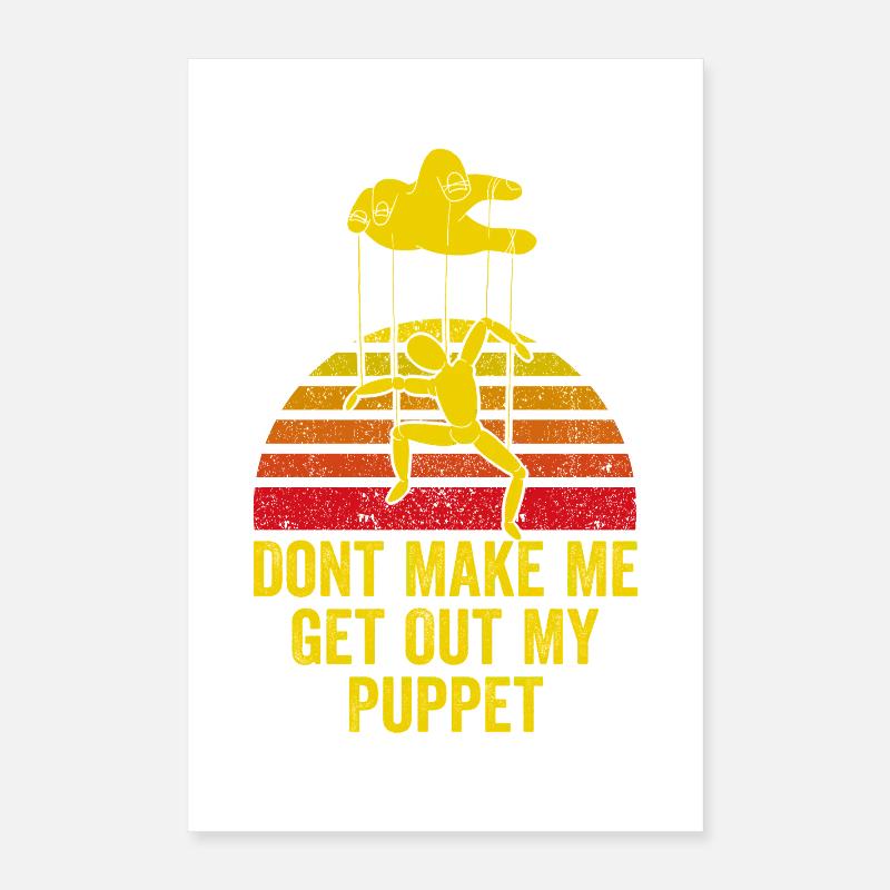 Puppet On Strings Retro-Grafik Poster 40x60 cm