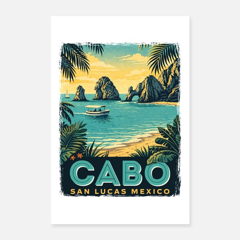 Croisière rétro des vacances de printemps à Cabo San Lucas, Mexique Poster 40 x 60 cm