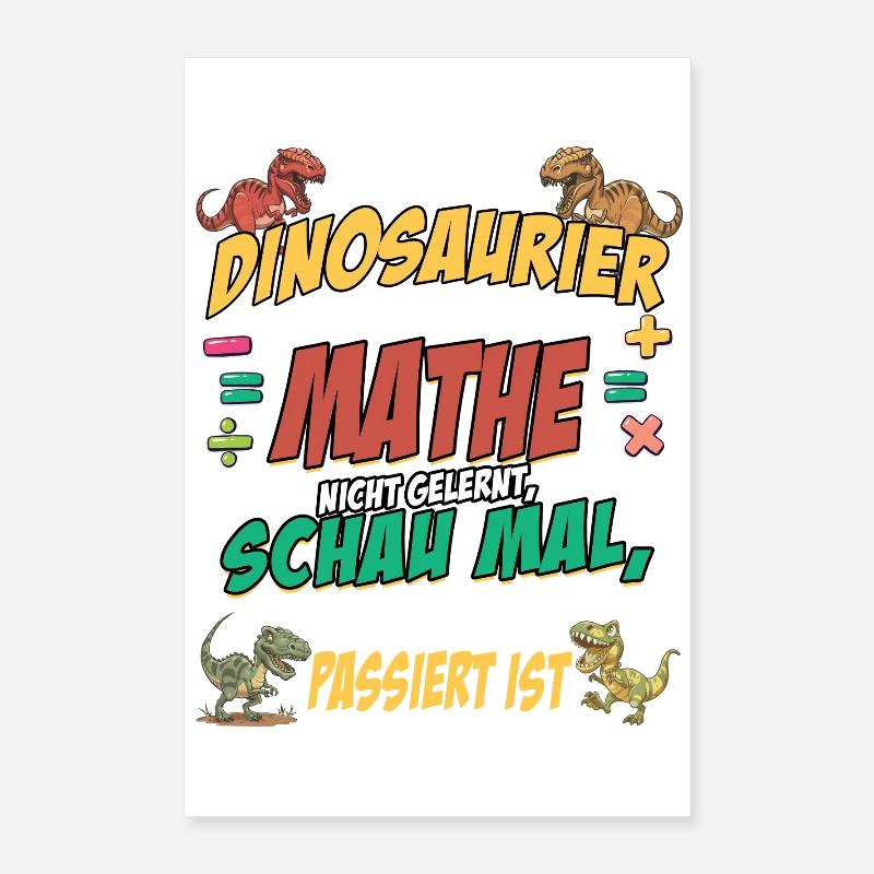 Dinosaur Math Chaos Design Poster 16" x 24" (40x60 cm)