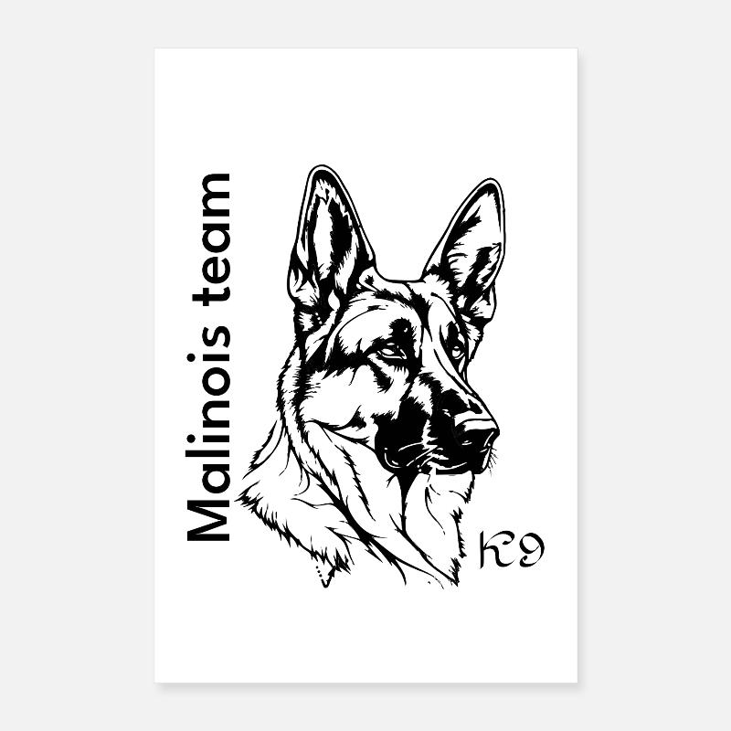 Malinois Team Poster 40 x 60 cm