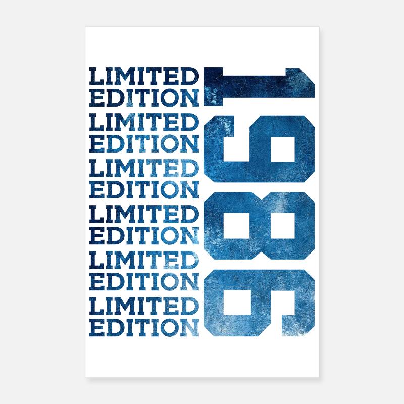 ÉDITION LIMITÉE 1986 40 ANS 40E ANNIVERSAIRE Poster 40 x 60 cm
