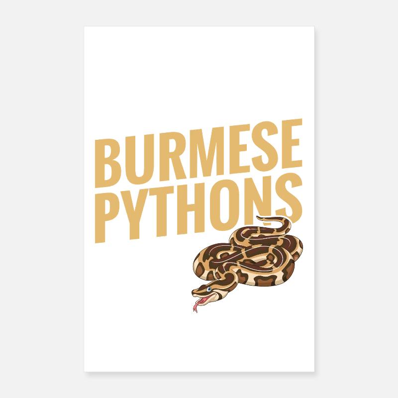 Burmesischer Python-Stoff Reptilien-Foos-Schlangenbesitzer Poster 40x60 cm