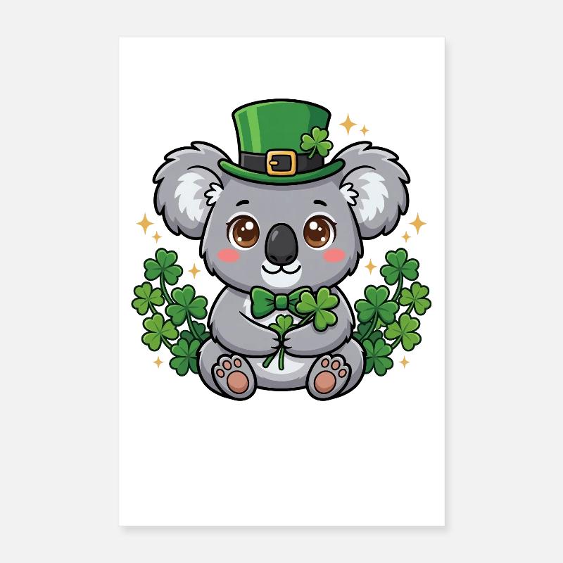 Anniversaire de la Saint-Patrick Koala Bear Australie Poster 40 x 60 cm