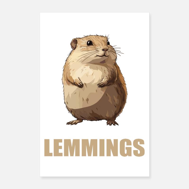 Lemminge Lemming Poster 40x60 cm