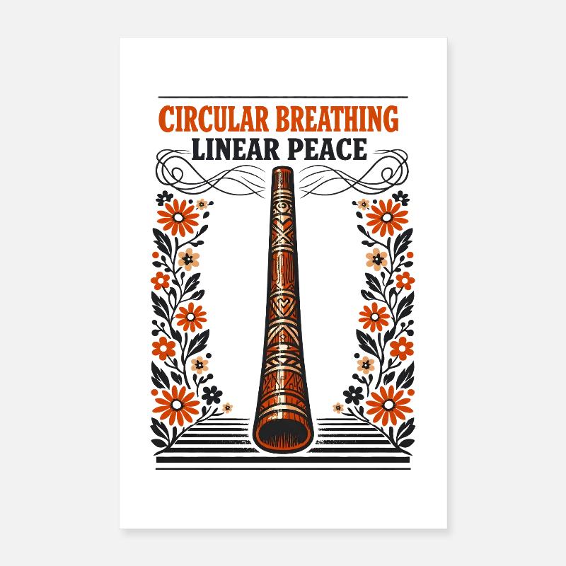 Circular breathing, inner peace | Didgeridoo Poster 16" x 24" (40x60 cm)