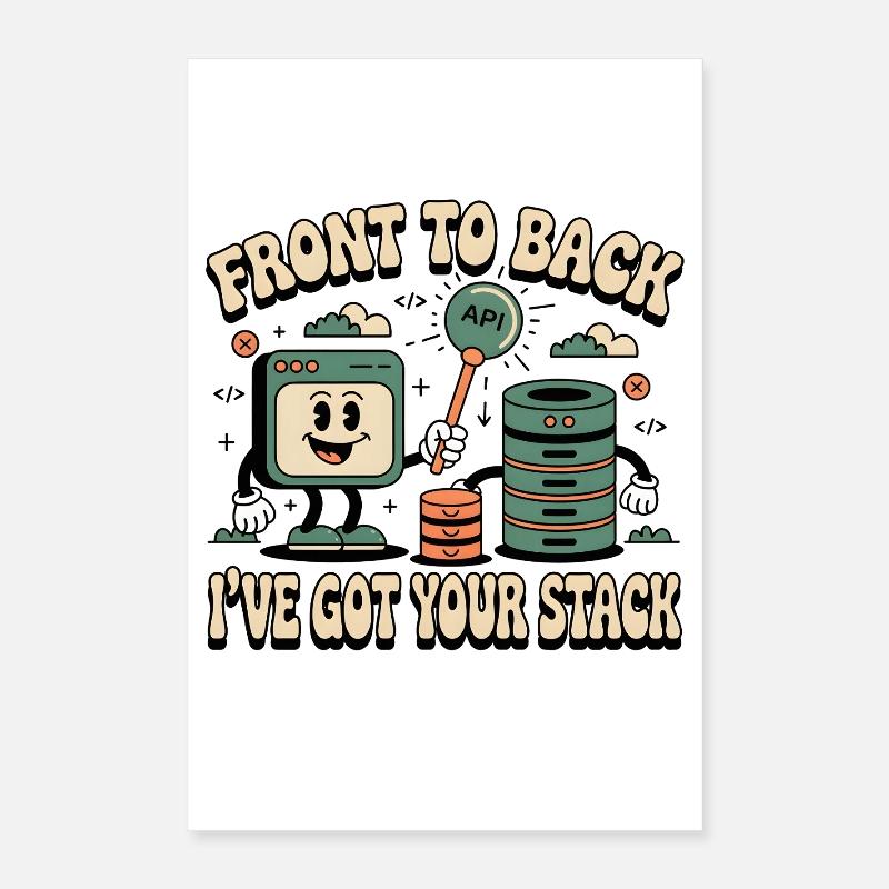 Du début à l’arrière : développeurs Full Stack Poster 40 x 60 cm