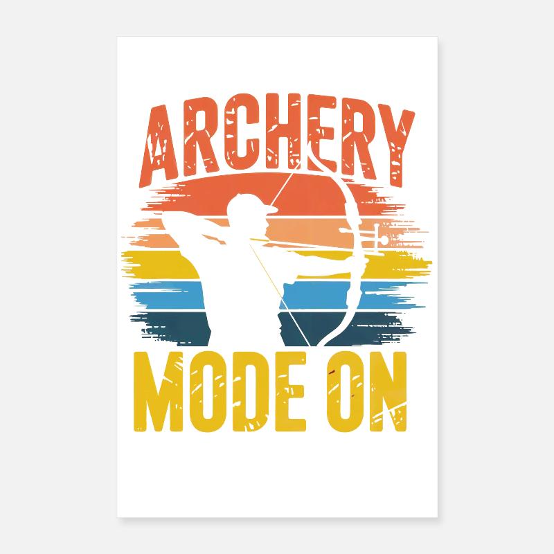 Archery Mode On Retro Sunset Poster 40x60 cm
