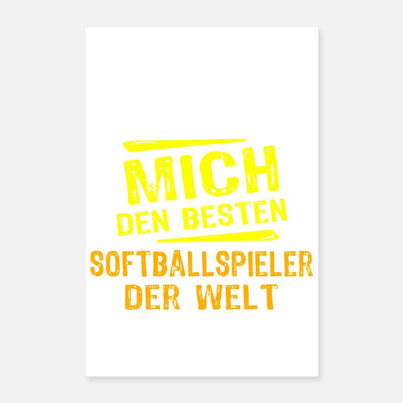 Cadeau pour joueuse de softball Poster 40 x 60 cm