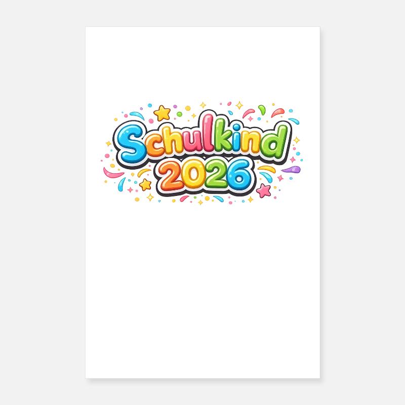 Schulkind 2026 Einschulung Geschenk Poster 40x60 cm