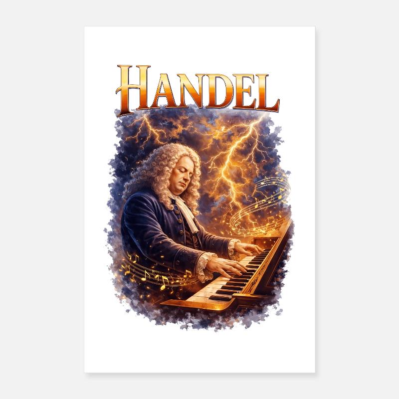 Handel Sturmklang au clavier Poster 40 x 60 cm