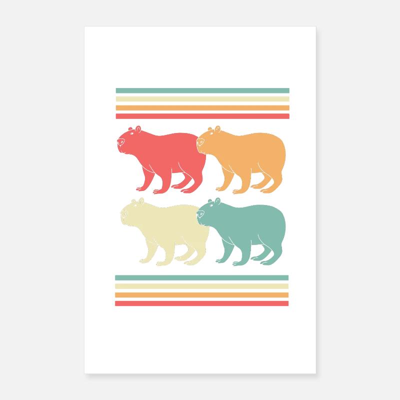 Capibara Capybara Poster 40 x 60 cm