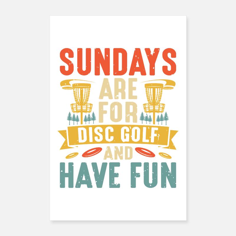 Cadeaux de disc golf Disc Golf Poster 40 x 60 cm