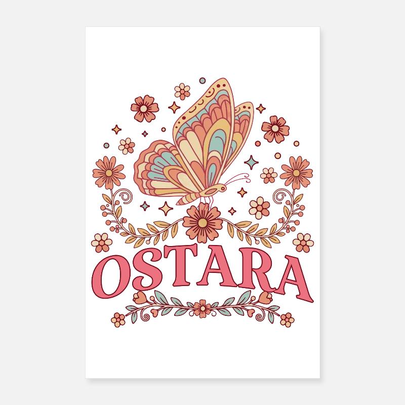 Bénédictions d’Ostara Enfant Joyeuses Pâques Ostara Poster 40 x 60 cm