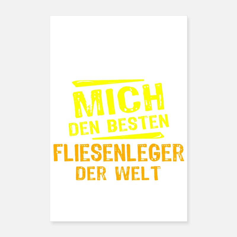 Fliesenleger Geschenk Poster 40x60 cm