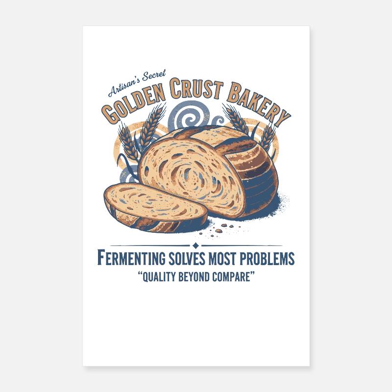 Sourdough Bread Baking Baker Sourdough Starter Poster 16" x 24" (40x60 cm)
