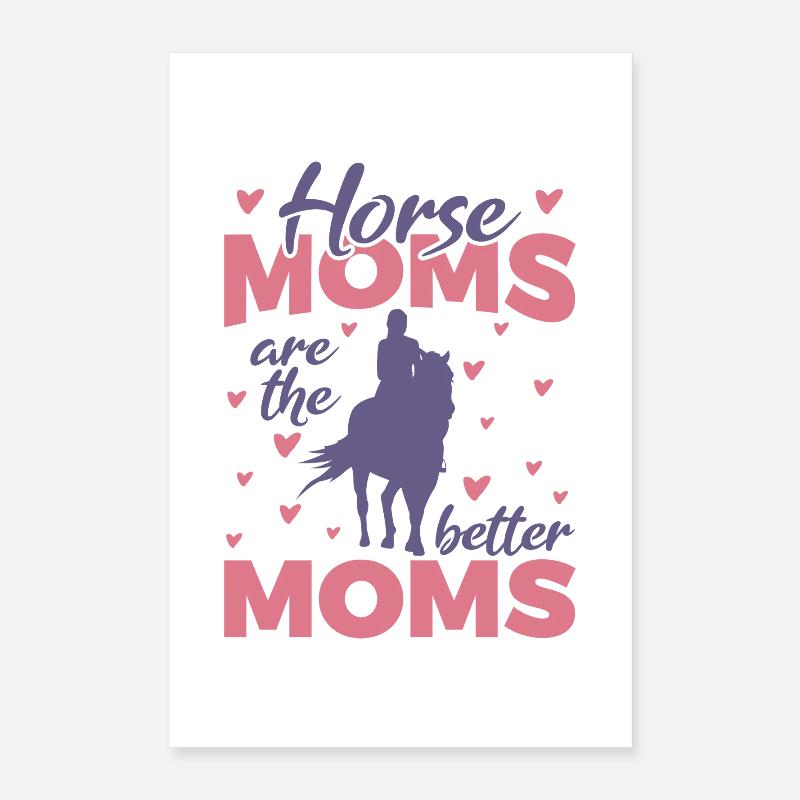 Mère cheval Poster 40 x 60 cm