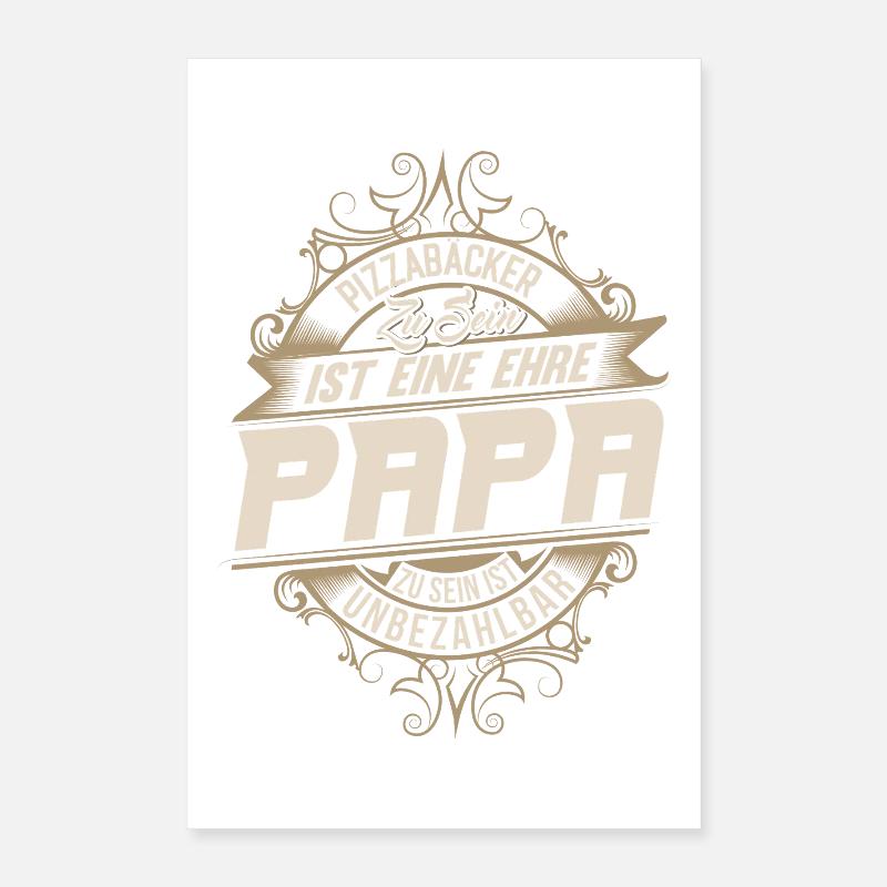 Pizzabäcker Papa Poster 40x60 cm