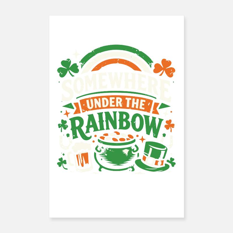 Under The Rainbow | St. Patrick's Day Poster 40x60 cm
