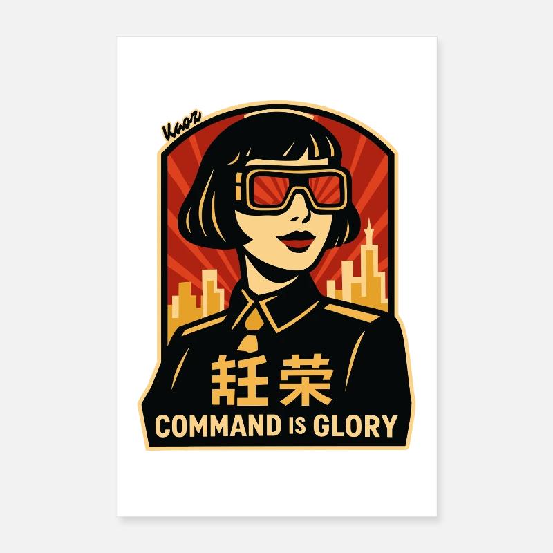 Command Is Glory Retro-Poster Poster 40x60 cm