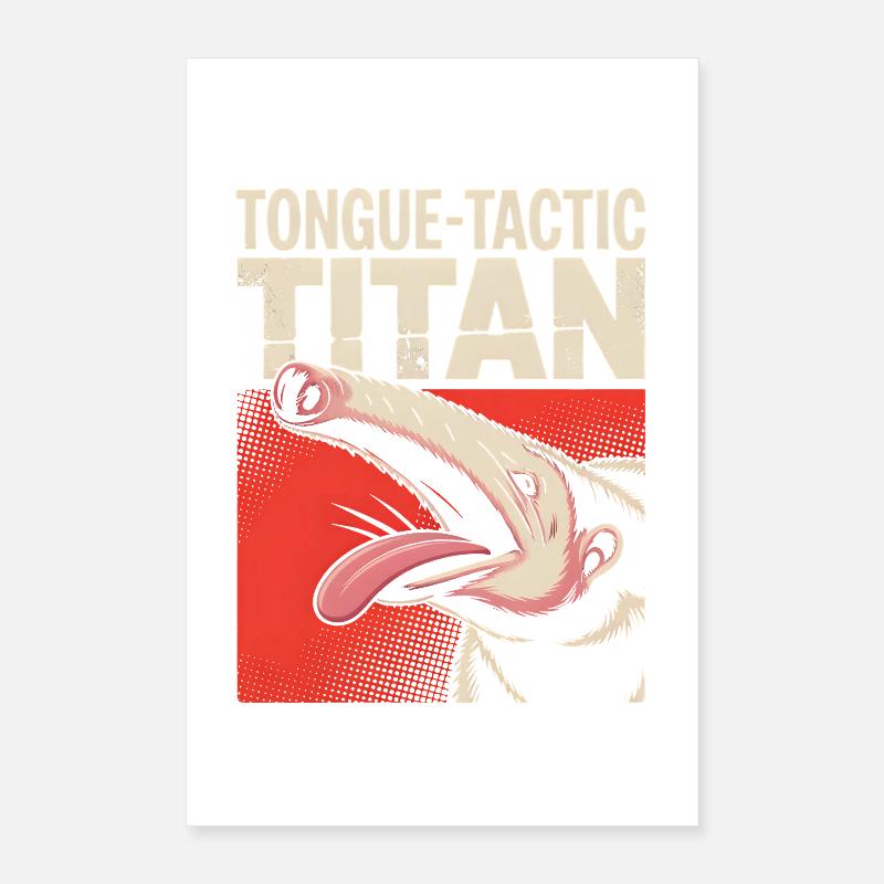Tacticien de langue | Fourmilier comique Poster 40 x 60 cm