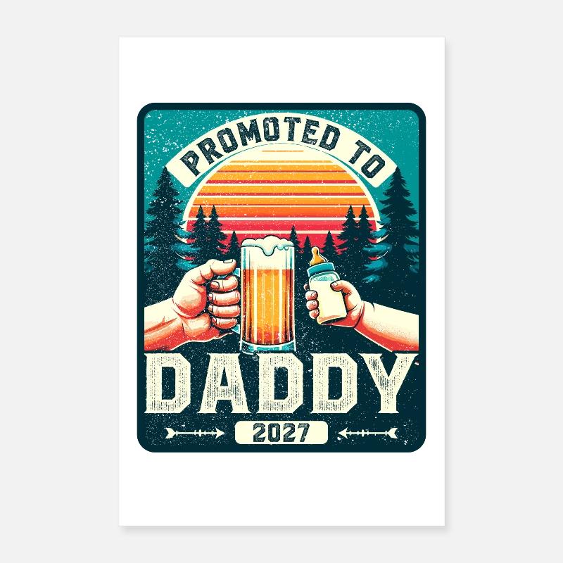 Father-to-be loading Future father 2027 Poster 16" x 24" (40x60 cm)