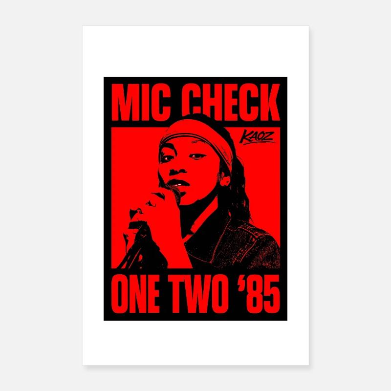 Mic Check One Two '85 Portrait Poster 16" x 24" (40x60 cm)