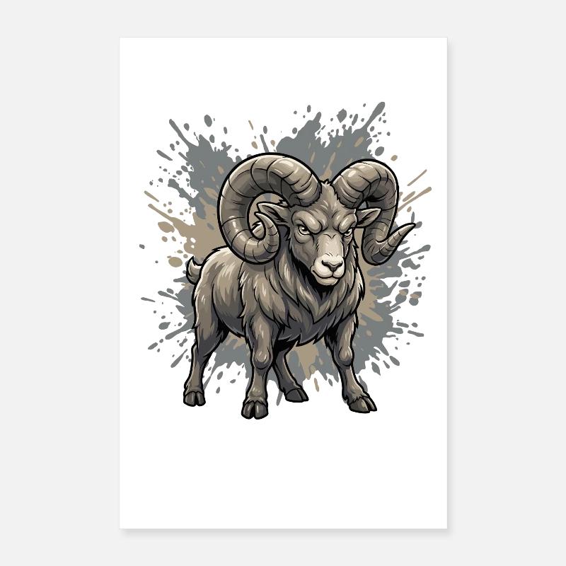 Widderkraft Graustufen Poster 40x60 cm