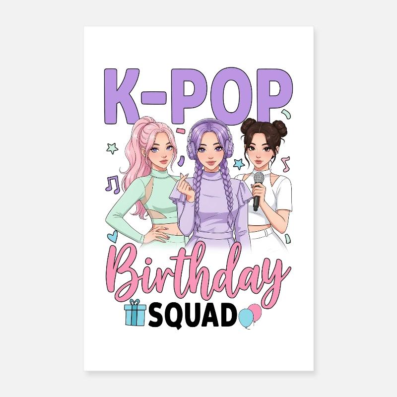 K-Pop Birthday Squad Poster 40x60 cm