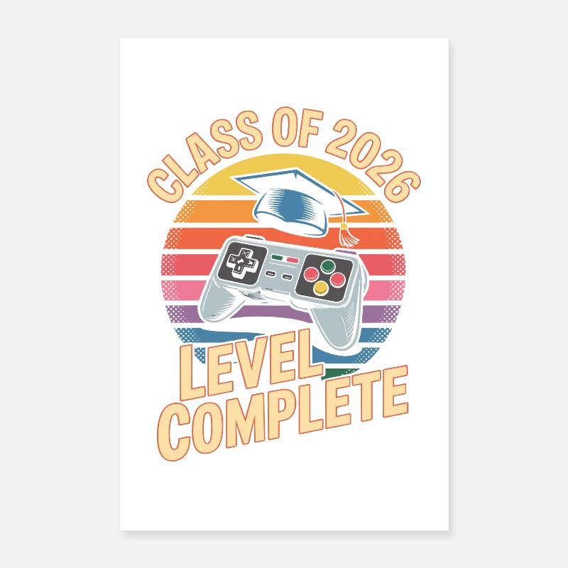 Niveau Complet 2026 Finition Rétro Gaming Poster 40 x 60 cm