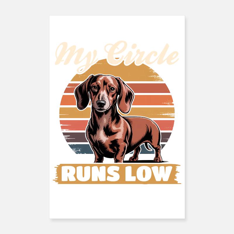 Teckel de race de chien drôle Poster 40 x 60 cm