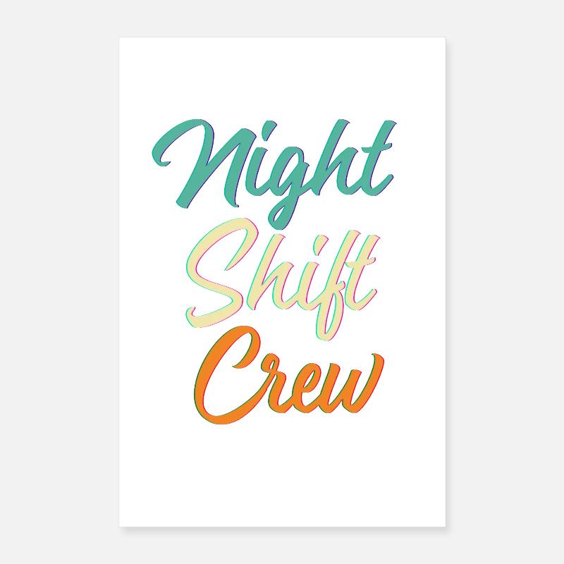 Nachtschicht Poster 40x60 cm