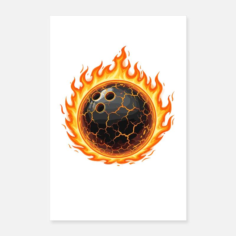 Lava Bowlingkugel Poster 40x60 cm